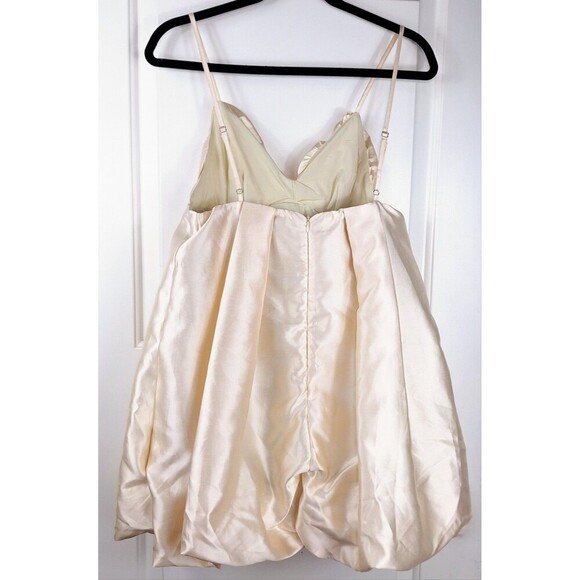 Klesis Cannes Hardly Wait Puffed Hem Mini Dress Vanilla Size Small - Picture 4 of 9